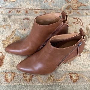 Cognac Western Heal Bootie